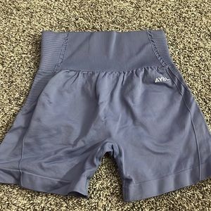 Bluish purple gym shorts from AYBL